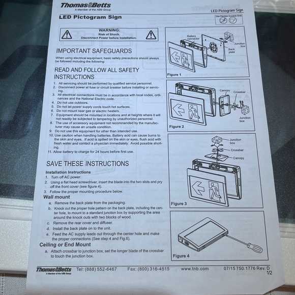 Nextlite Rectangular Running Man Exit Sign Model With Slides 30332-010 - Picture 4 of 4